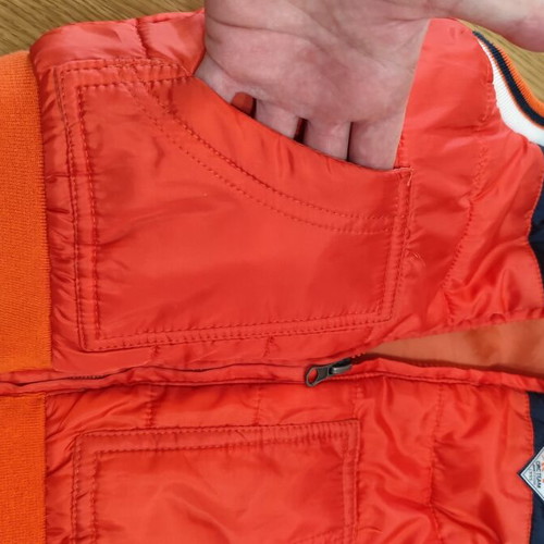 Orchestra sleeveless windbreaker vest like new, orange, ages 4-5