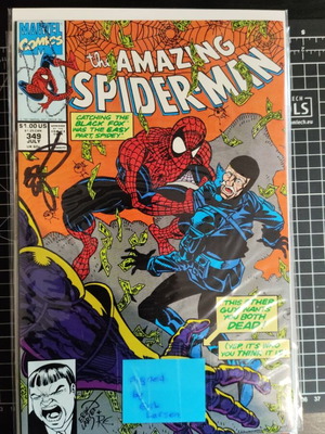 Marvel The Amazing Spider-Man #349 signed by Erik Larsen