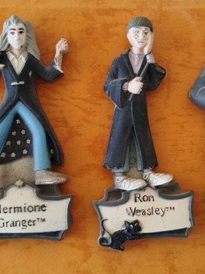 Harry Potter figures magnets used, set of 4
