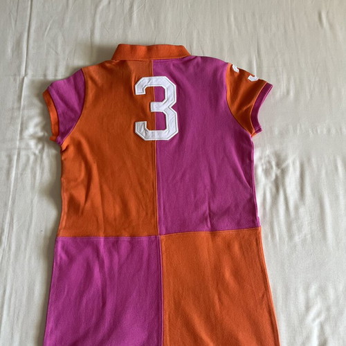 Ralph Lauren girls' dress, pink and orange, size 12y/14y