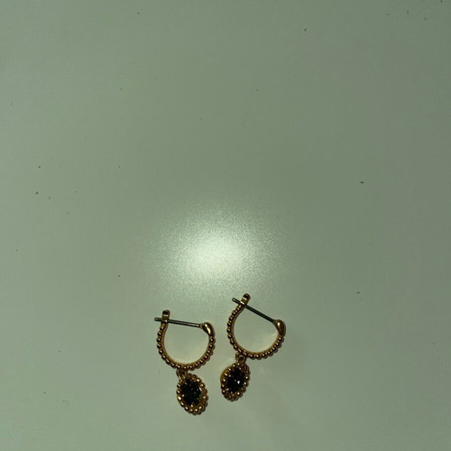 Swarovski earrings like new, gold with gray stone