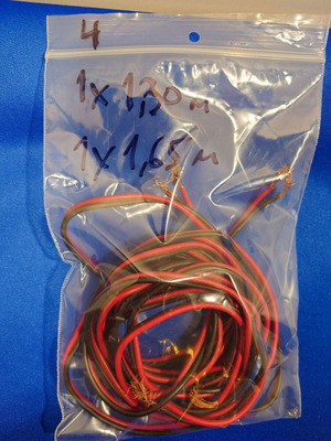 Professional audio cables for speaker connection, 1.35m and 1.65m, like new