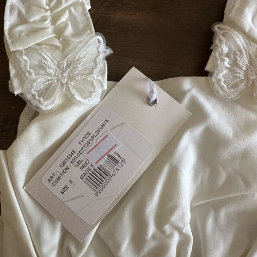 Girls' set with top and skirt size 3, unused, white