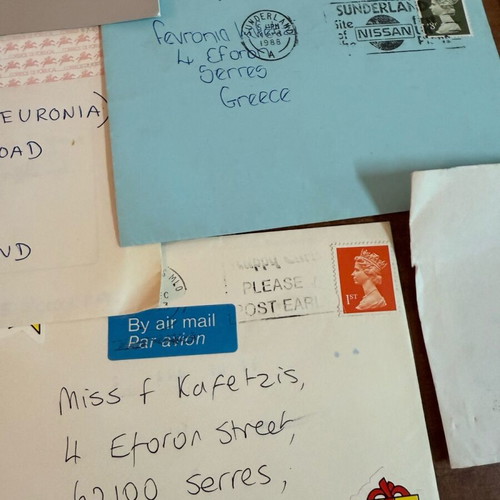 Old postal mail used collection