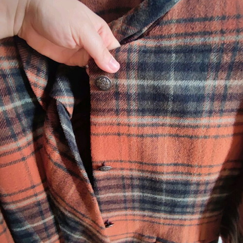 Forel checked jacket with integrated scarf like new, multicolor