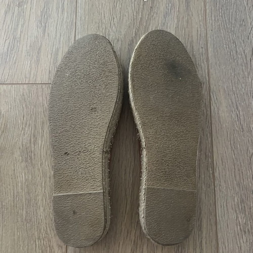 Espadrilles Arena terracotta suede like new, perforated design