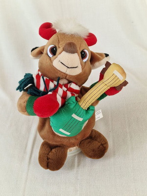 Christmas plush reindeer used with sound and movement