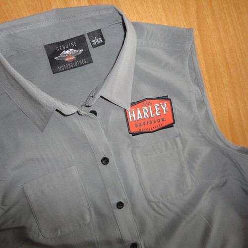 Harley Davidson sleeveless women's blouse gray size S like new