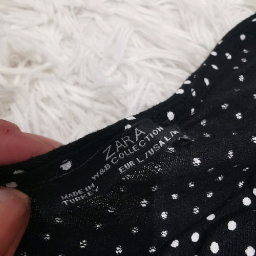 Zara Long Sleeve Shirt Size L like new, black