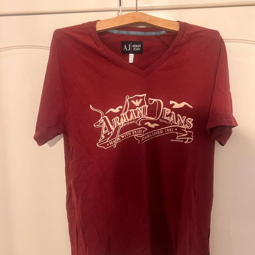 Armani Jeans t-shirt burgundy used, size L