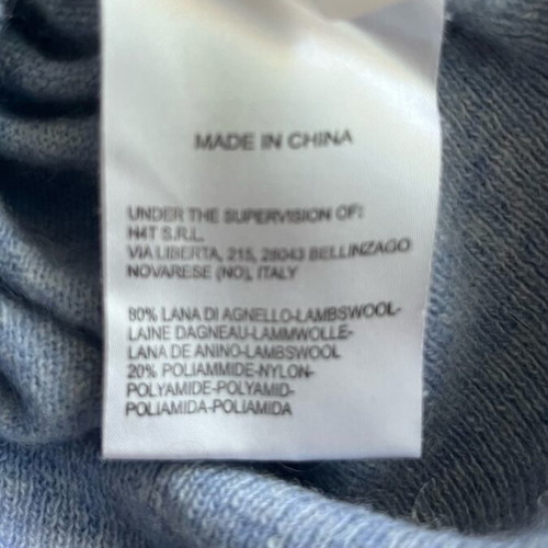 Sergio Tacchini wool sweater size M light blue like new