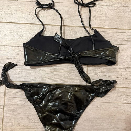 Metallic swimsuit new, size L, black