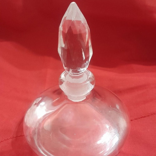 Vintage crystal perfume essence bottle used