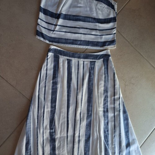 F&F striped top and skirt set, xs (34)