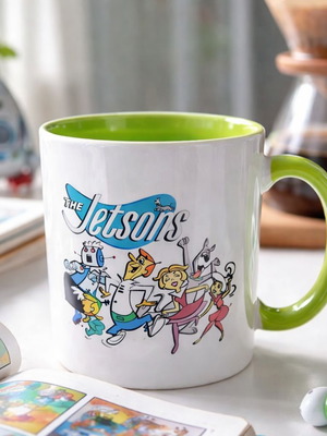 The Jetsons mug new with green interior and handle