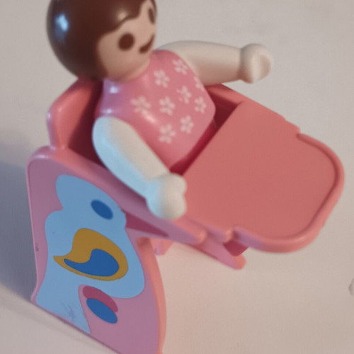 Playmobil baby in feeding chair used