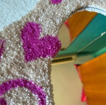 Handmade heart-shaped mirror