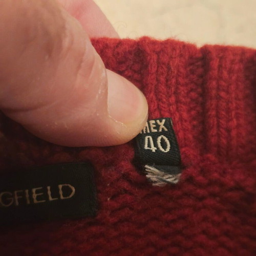 Springfield sweater, brown and red, size M