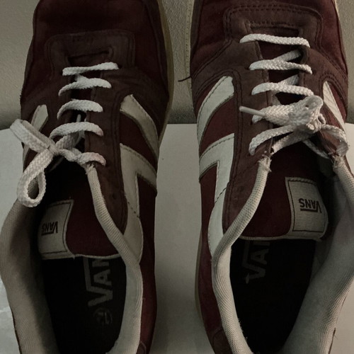 Vans trainers size 45 used, brown and red casual shoes