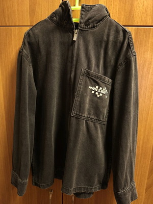 Spring jacket Zara with Minecraft logo used, detachable hood