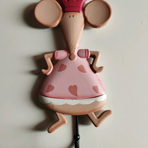 Wall hooks like new, ceramic, pastel colors, ideal for kids' room