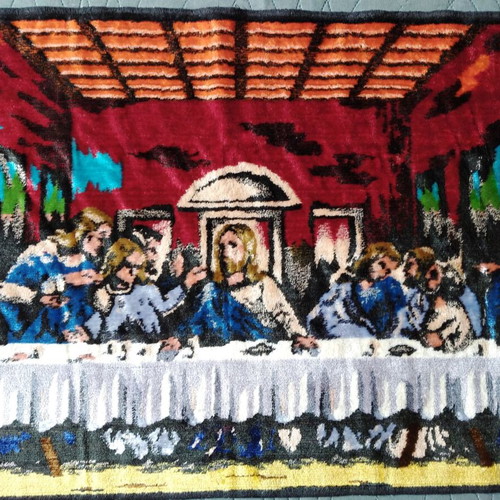 Velvet tapestry The Last Supper like new, 112x50cm