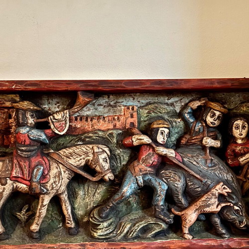 Hunting wooden panel like new, specially processed from Italy