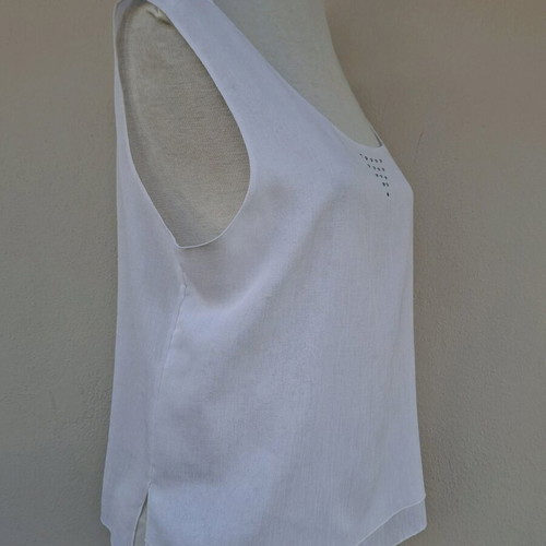 Top L white with rhinestones like new