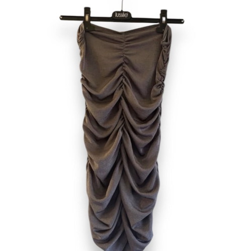 Mini Missguided shimmer strapless dress like new, grey silver, size M