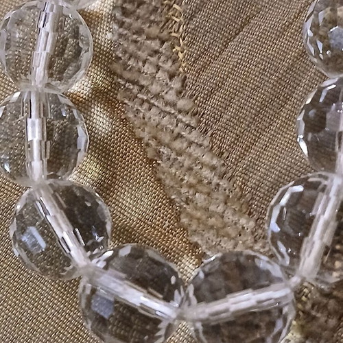 Worry beads like new with polygonal glass beads and silver elements