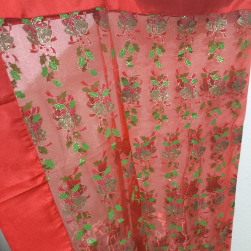 Christmas tablecloth new, 150cm size, red and gold shades