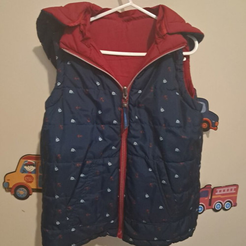 Alouette Reversible Sleeveless Jacket for Age 7, Like New, Red