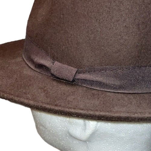 Fedora hat brown like new, size 57