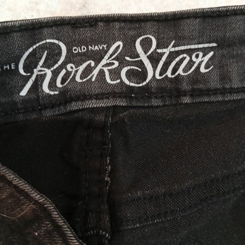Black jeans with 35 cm waist, elastic