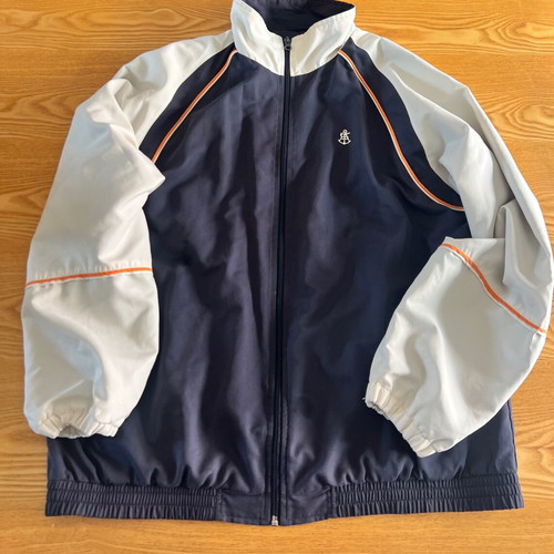 Explorer Navigator vintage men's windbreaker jacket blue and ecru XL
