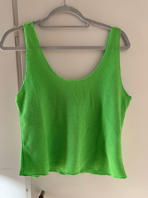 Zara pique crop top like new, green, size M