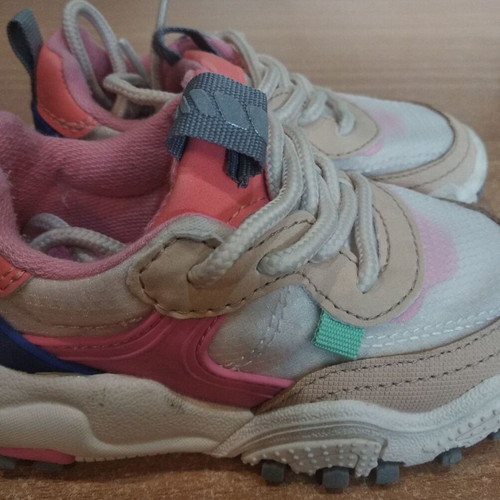 Zara athletic shoes size 23 used, gray and pink for girls
