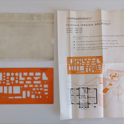 Furniture stencil used 1:100 Standargraph No 342 n