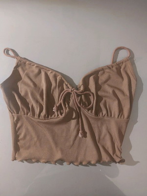 Short brown top new, size S