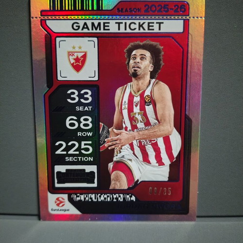 Panini Contenders EuroLeague Game Ticket 2025-26 Jordan Nwora like new