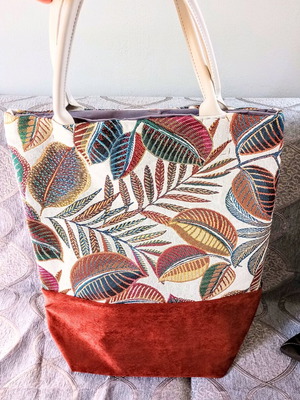Large shoulder bag handmade, new, multicolored