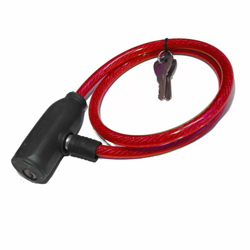 Bicycle lock red new, 60cm with 2 keys