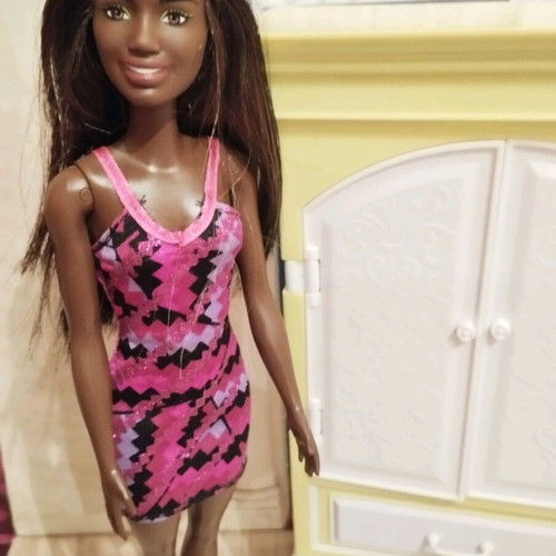 Barbie furniture set with doll used