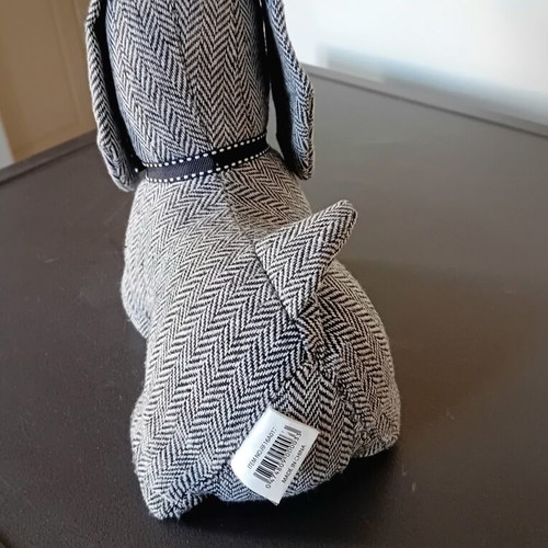 Door Stop Fabric Dog Design, Like New, Velvet Composition