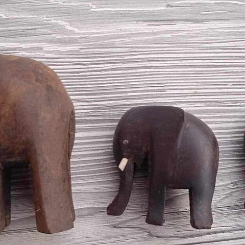 Handmade wooden elephants like new