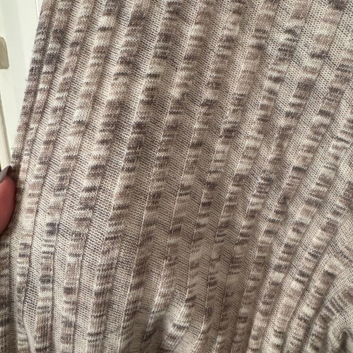 High-waisted pants H&M like new, beige ribbed fitted