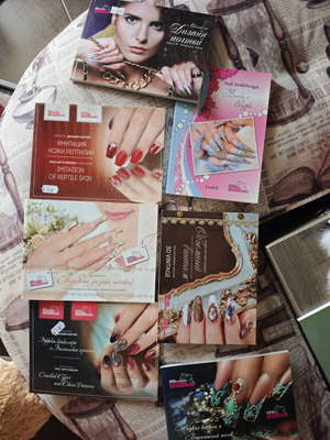 Nail art books new, set of 7 English guides