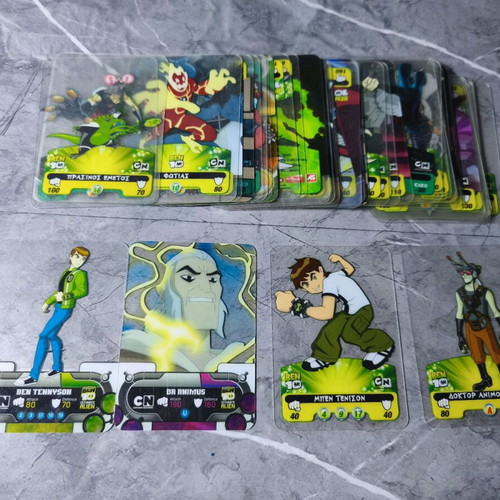 Ben 10 plastic cards used, pack of 46