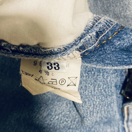 MCM denim barrel-leg jeans, blue
