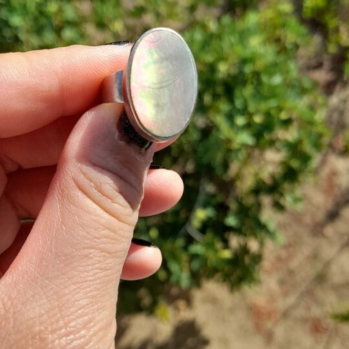Vintage large 925 silver ring handmade, like new